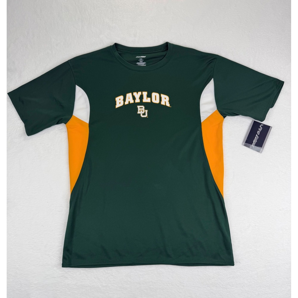 Pro Edge Baylor Bears Mens Large Green Performance T-Shirt NWT Collegiate Tee